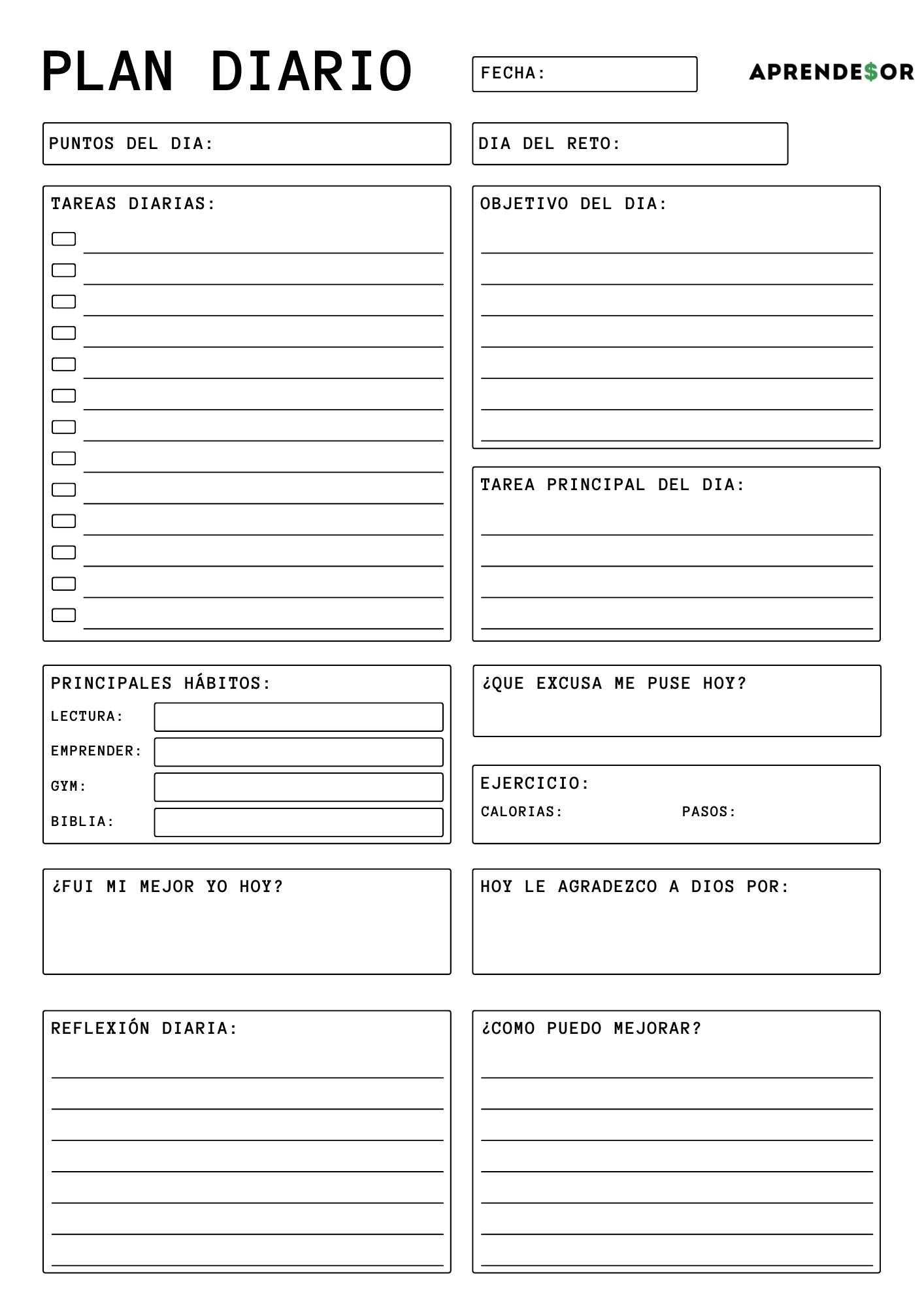 Planificacion diaria